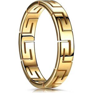 King Ring 4mm Greek Rings – Viking Gold Rings for Men Trendy